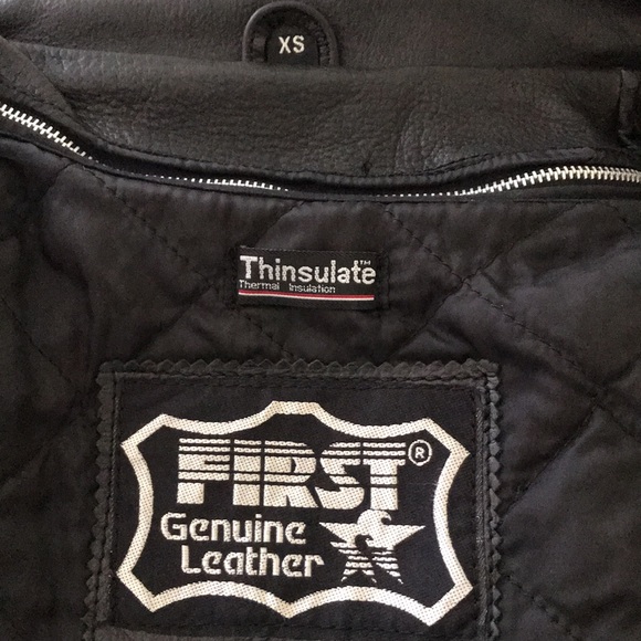 Genuine Leather Motorcycle Jacket XS - Picture 5 of 5